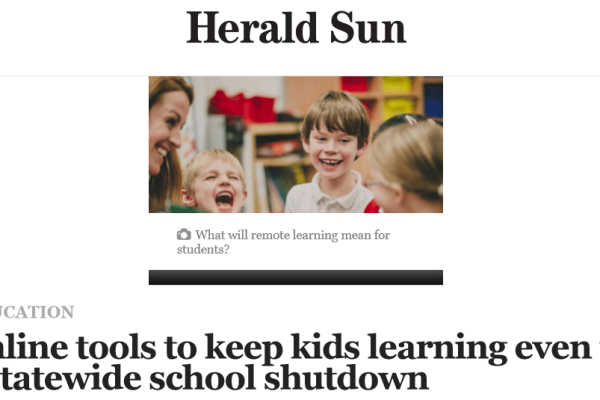 Herald Sun article heading